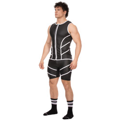 Barcode Berlin Veste sans manche Robin Noir-Blanc